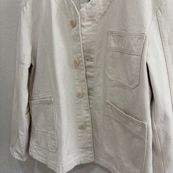 Zara Women's Off-White The Deconstructed Over-shirt - Picture 3 of 9